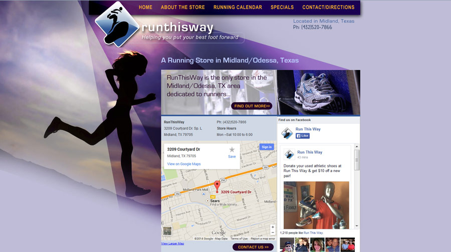 Run This Way Website Example