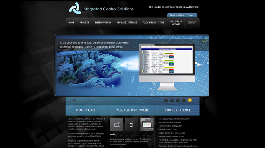 Integrated Control Solutions Website Example